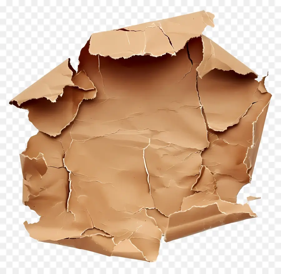 Papel Rasgado Marrón，Papel Rasgado PNG