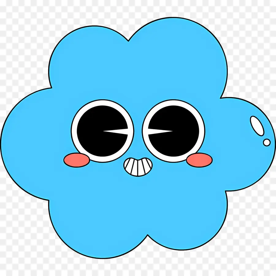 Nube Azul，Nube Sonriente PNG