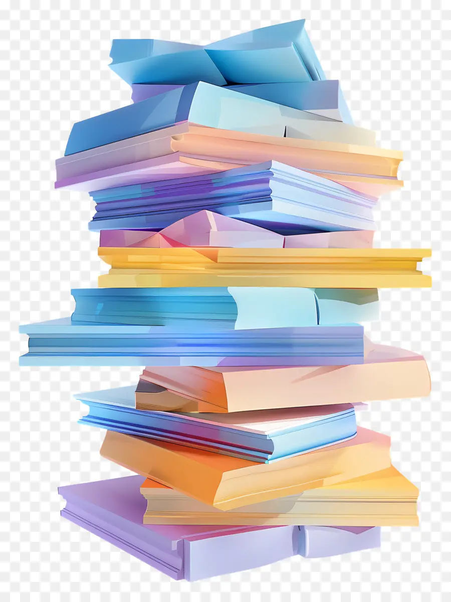 Pila De Libros 3d，Pila De Libros PNG