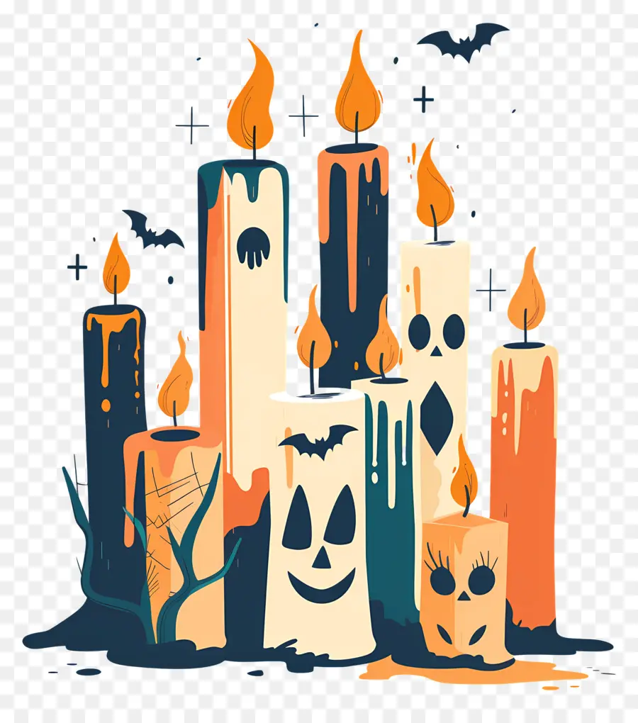 Velas De Halloween，Velas PNG