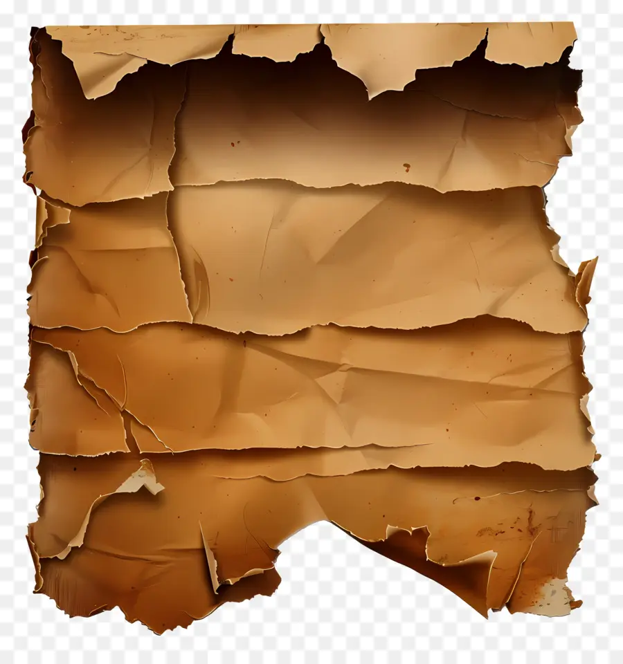 Papel Rasgado Marrón，Papel Rasgado PNG