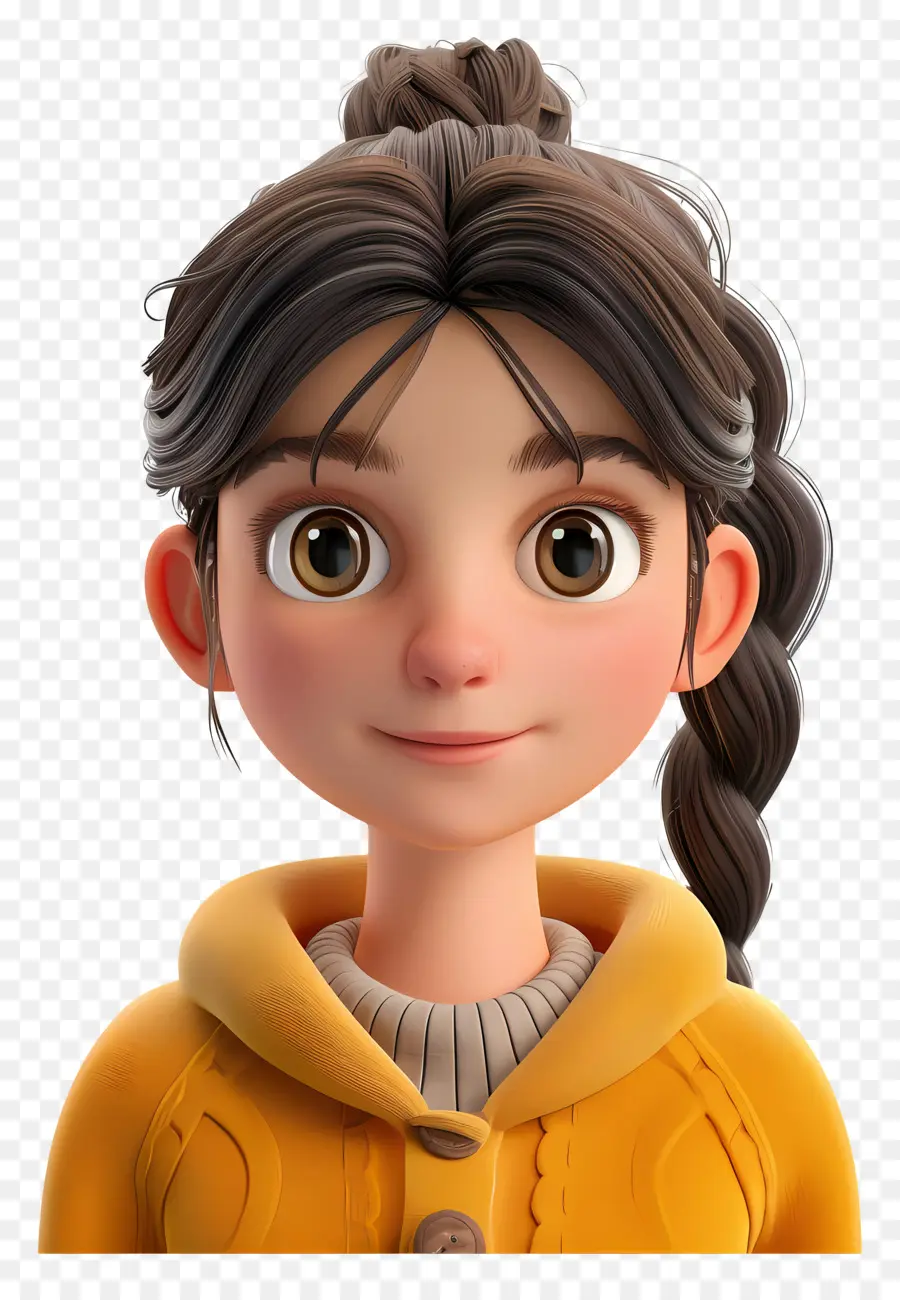 Avatar De Niña 3d，Chica Animada PNG