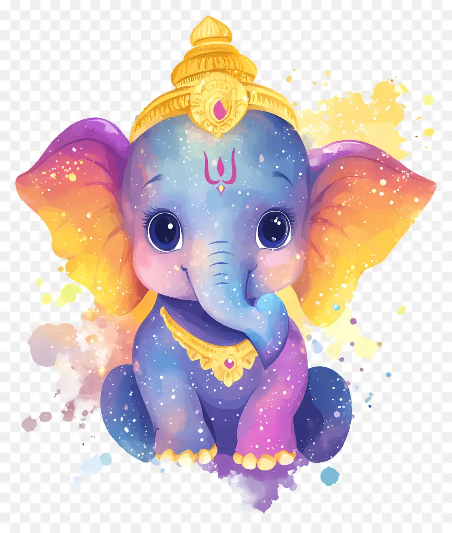 Ganesh Chaturthi，Deidad Del Elefante Amarillo PNG