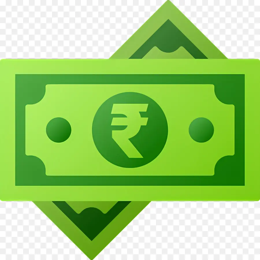 Rupias Indias，Dinero Verde PNG