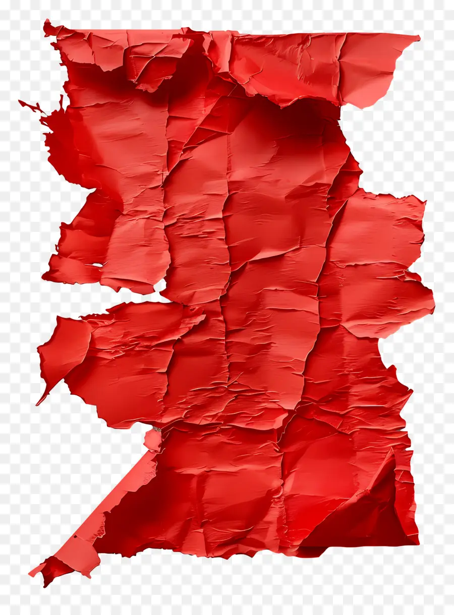 Papel Rasgado Rojo，Rasgado PNG