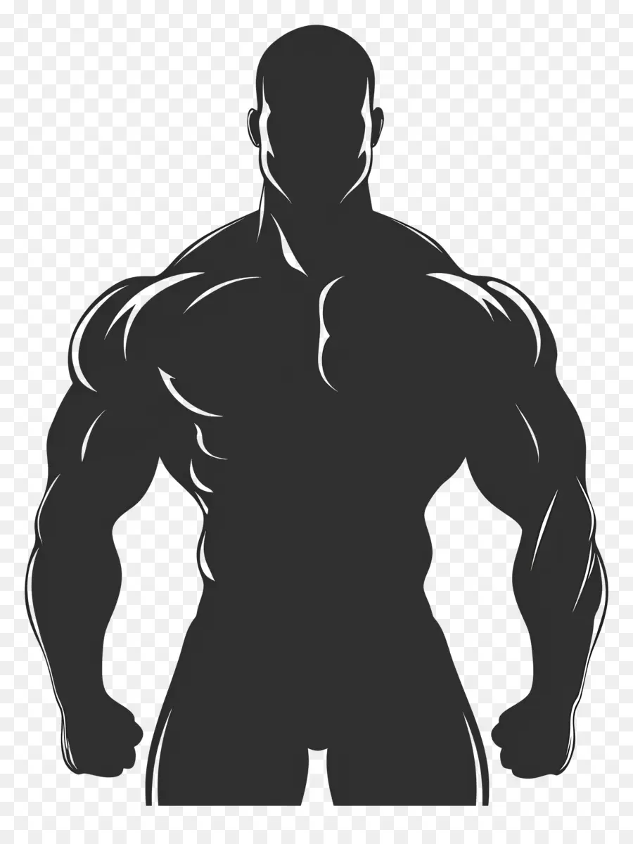 Silueta De Hombre Fuerte，Hombre Musculoso PNG