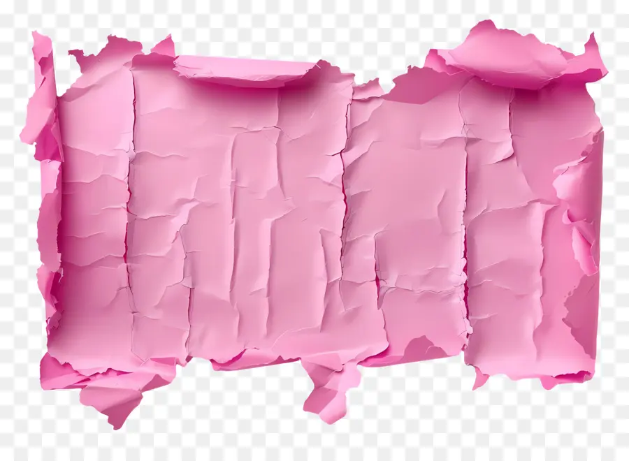 Papel Rasgado Rosa，Papel Arrugado PNG