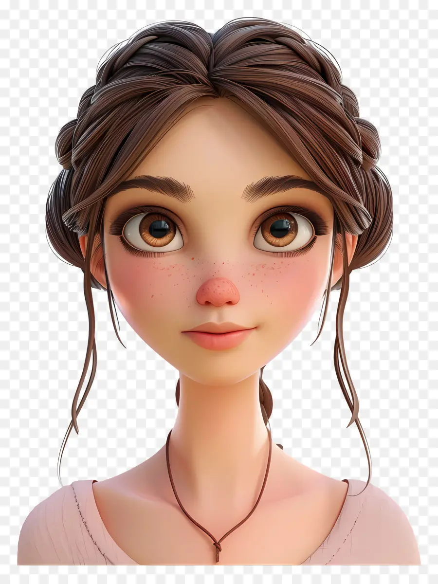 Avatar De Niña 3d，Niña Triste PNG