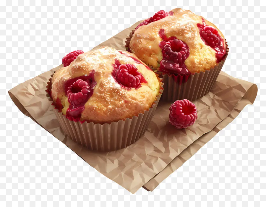 Muffins De Frambuesa，Horneado PNG