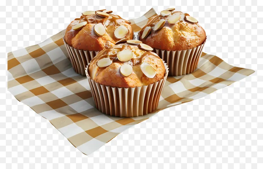 Muffins De Almendras，Magdalenas PNG