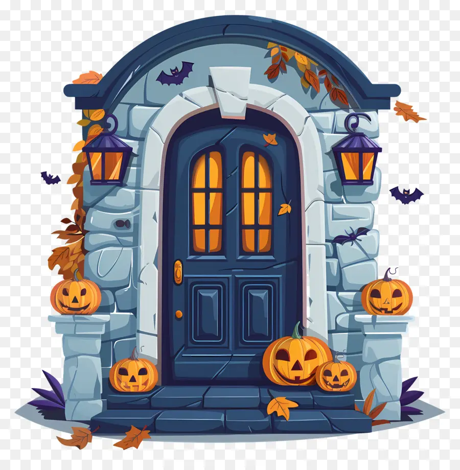 Puerta Espeluznante De Halloween，Casa De Halloween PNG