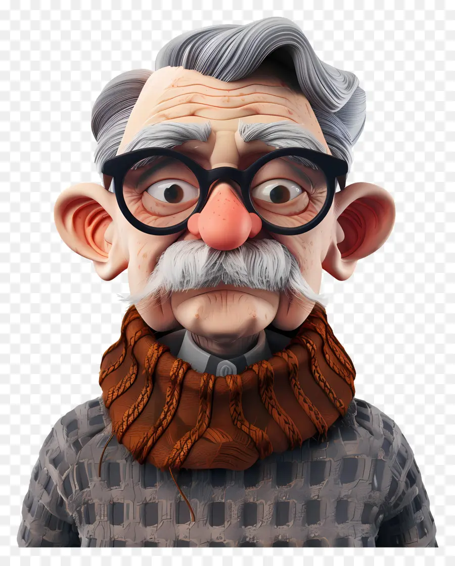 Avatar De Anciano 3d，Viejo PNG