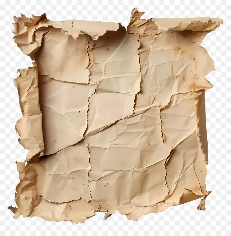 Papel Rasgado Vintage，Papel Arrugado PNG