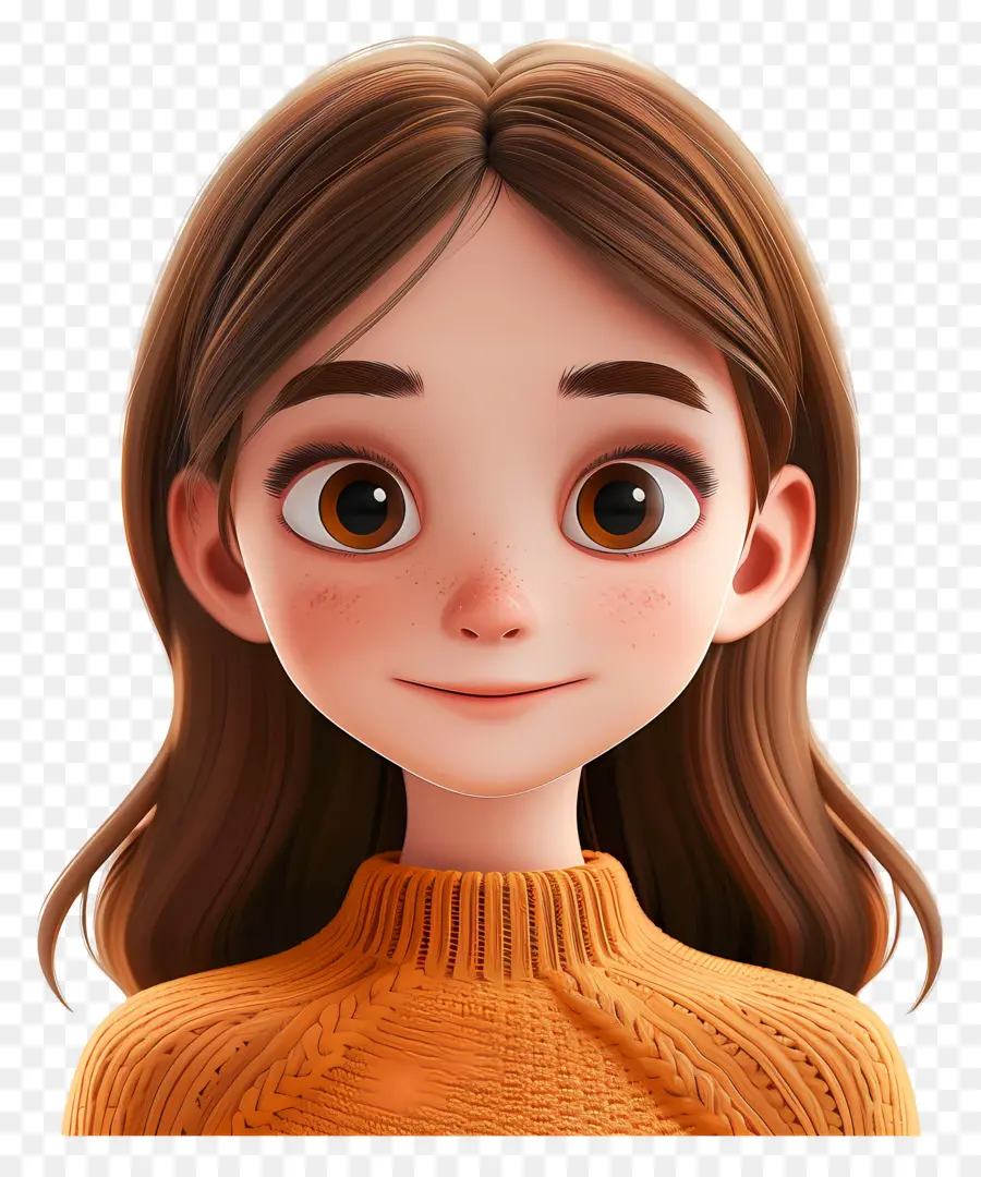 Avatar De Niña 3d，Chica PNG