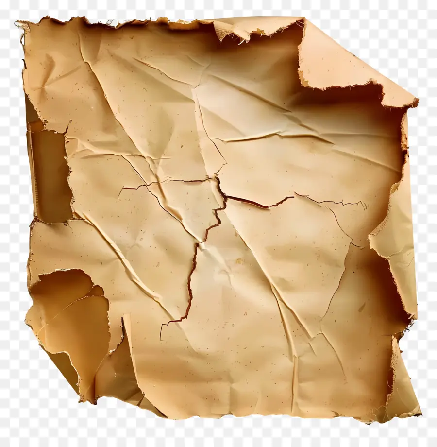 Papel Viejo Rasgado，Papel Arrugado PNG