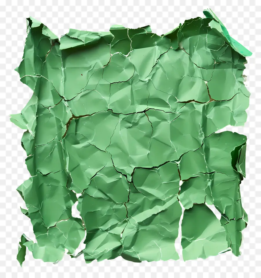 Papel Rasgado Verde，Papel Arrugado Verde PNG