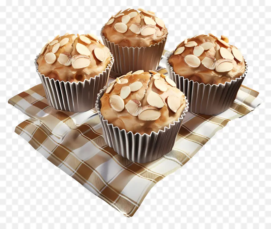 Muffins De Almendras，Magdalenas PNG