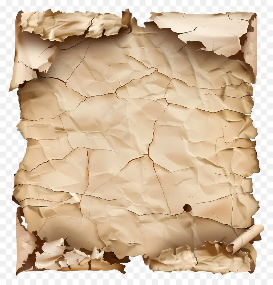 Papel Viejo Rasgado，Papel Arrugado PNG