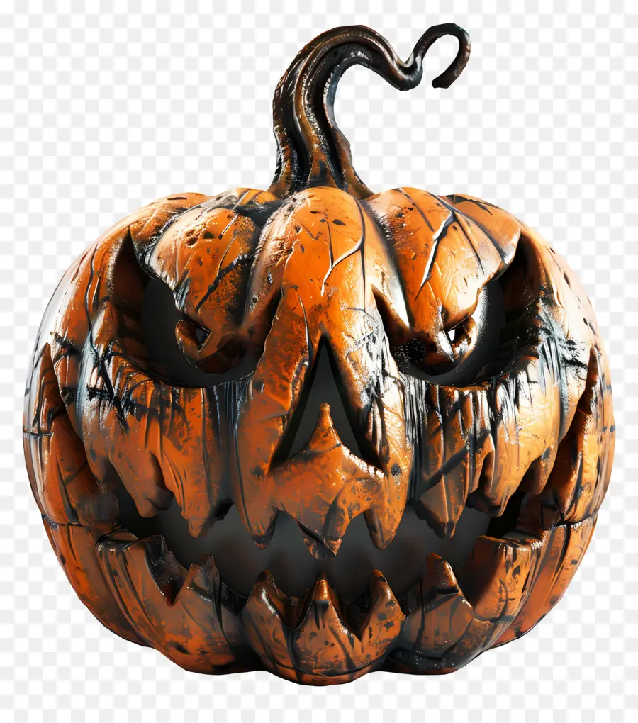 Calabaza De Halloween Animada，Calabaza Aterradora PNG