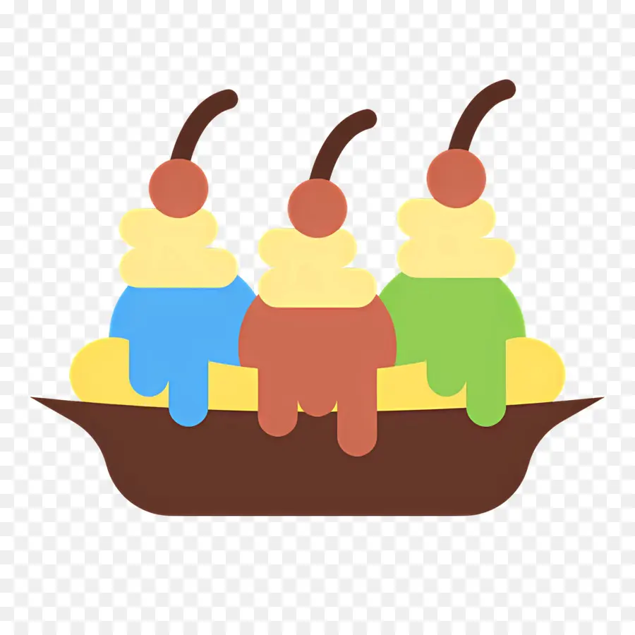 Helado De Helado，Banana Split PNG