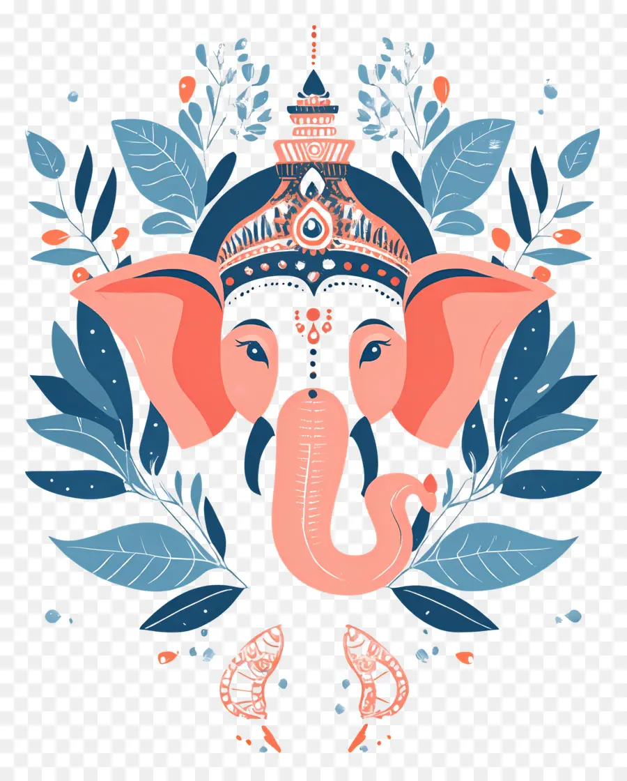 Ganesh Chaturthi，Cabeza De Elefante Decorativa PNG