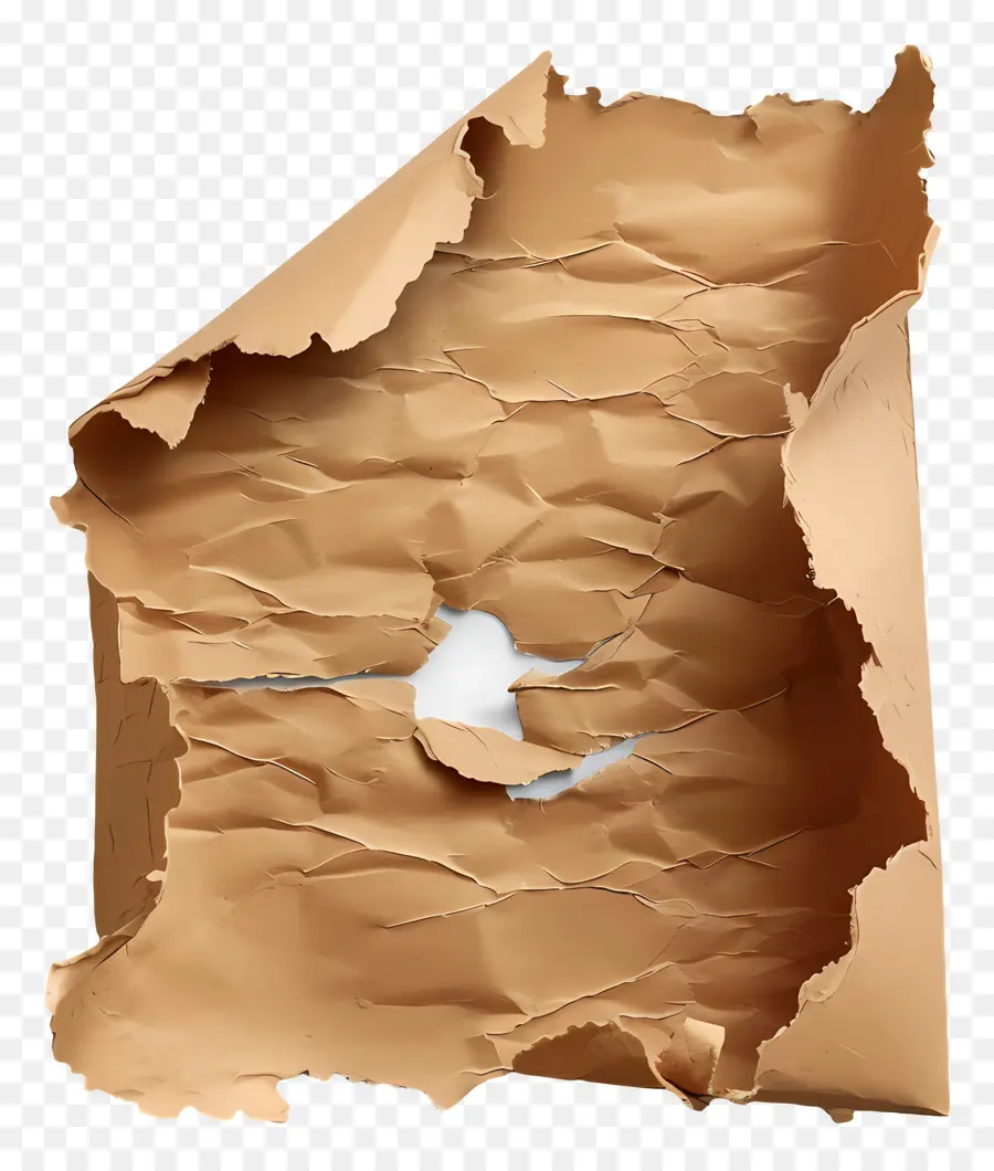 Papel Rasgado Marrón，Papel Rasgado PNG