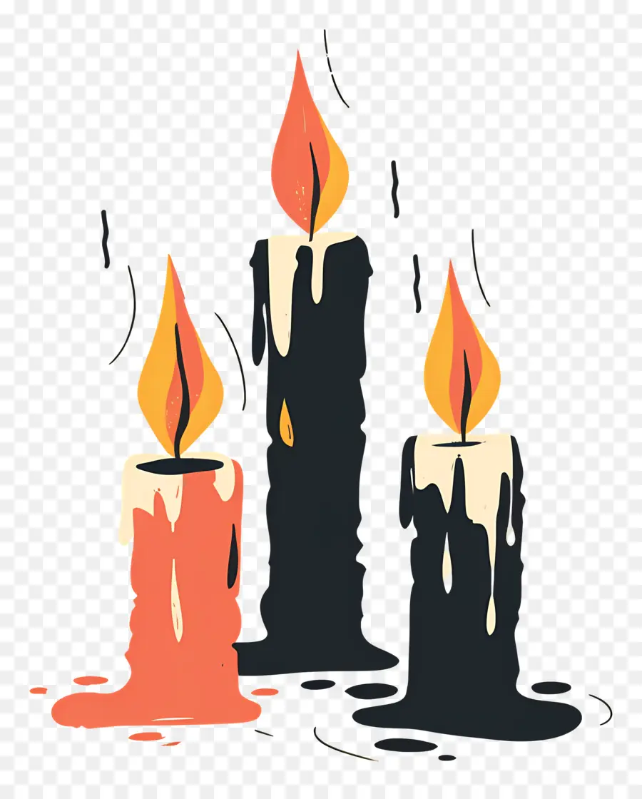 Velas De Halloween，Velas PNG