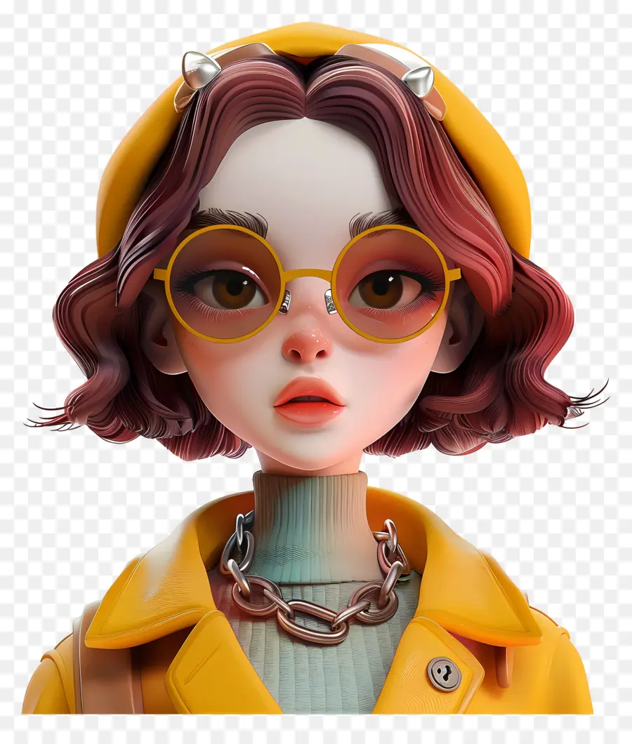 Avatar De Niña 3d，Chica PNG