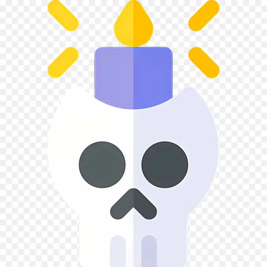 Vela De Calavera，Calavera Con Vela PNG