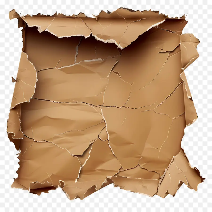 Papel Rasgado Marrón，Papel Rasgado PNG