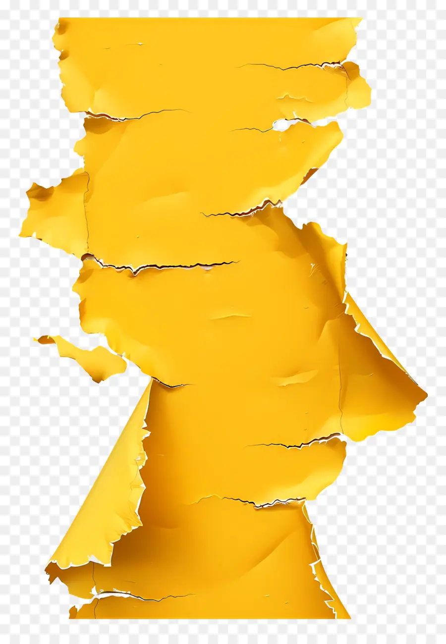 Papel Rasgado Amarillo，Papel Rasgado PNG