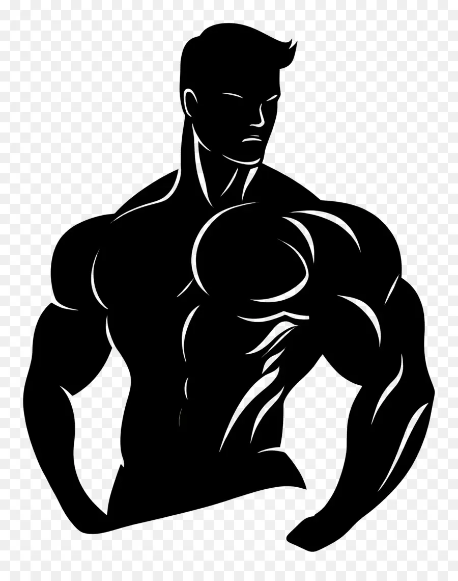 Silueta De Hombre Fuerte，Hombre Musculoso PNG