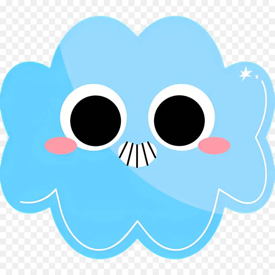 Nube Azul，Nube Sonriente PNG