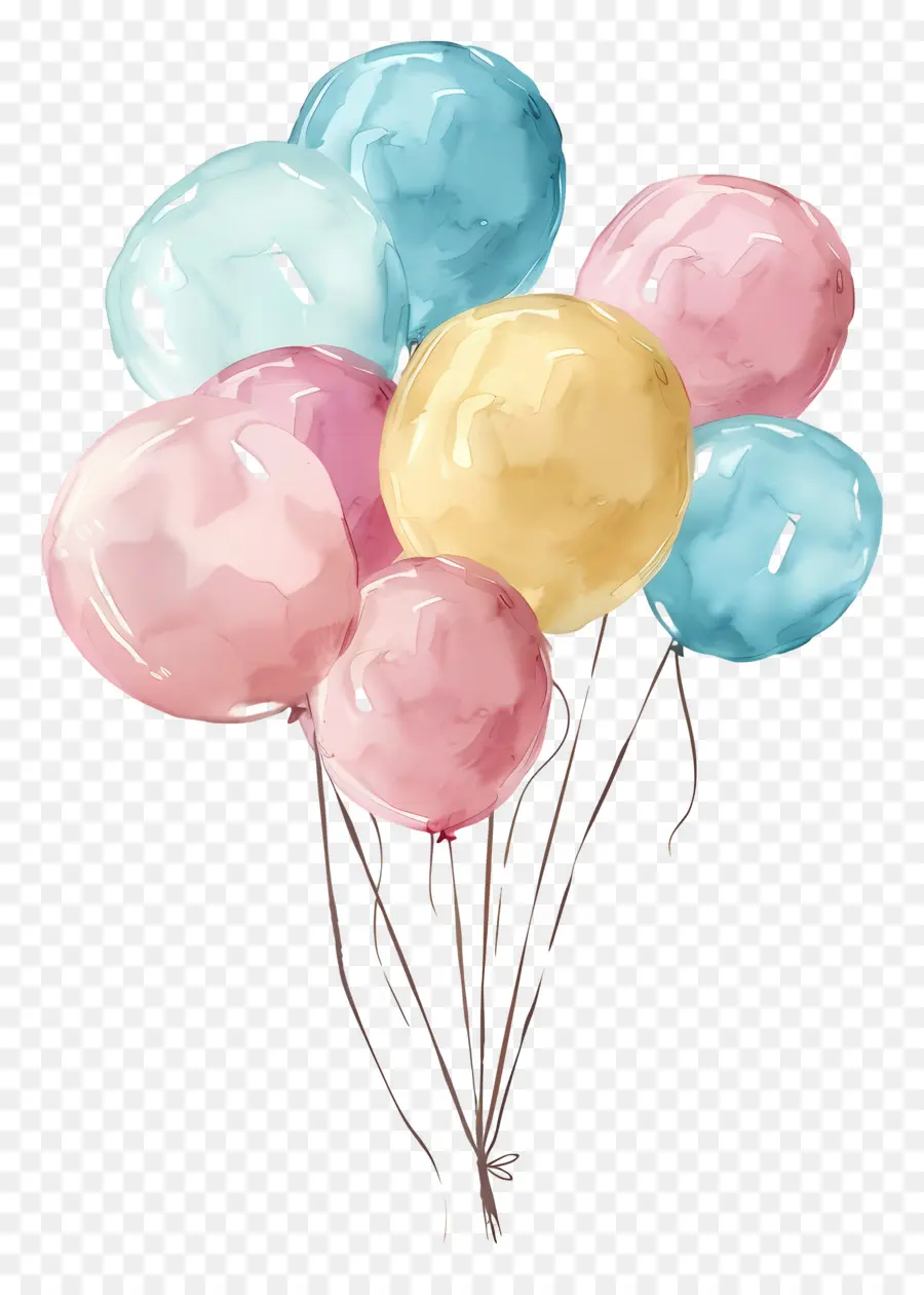 Globos Pastel，Globos Coloridos PNG