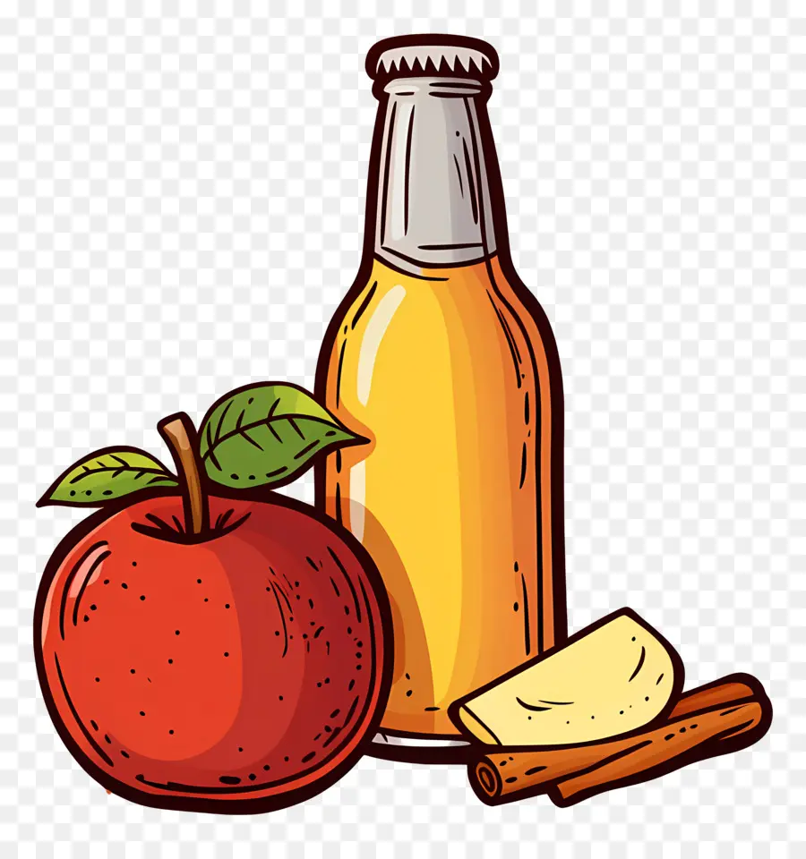 Sidra De Manzana，Manzana Y Jugo PNG