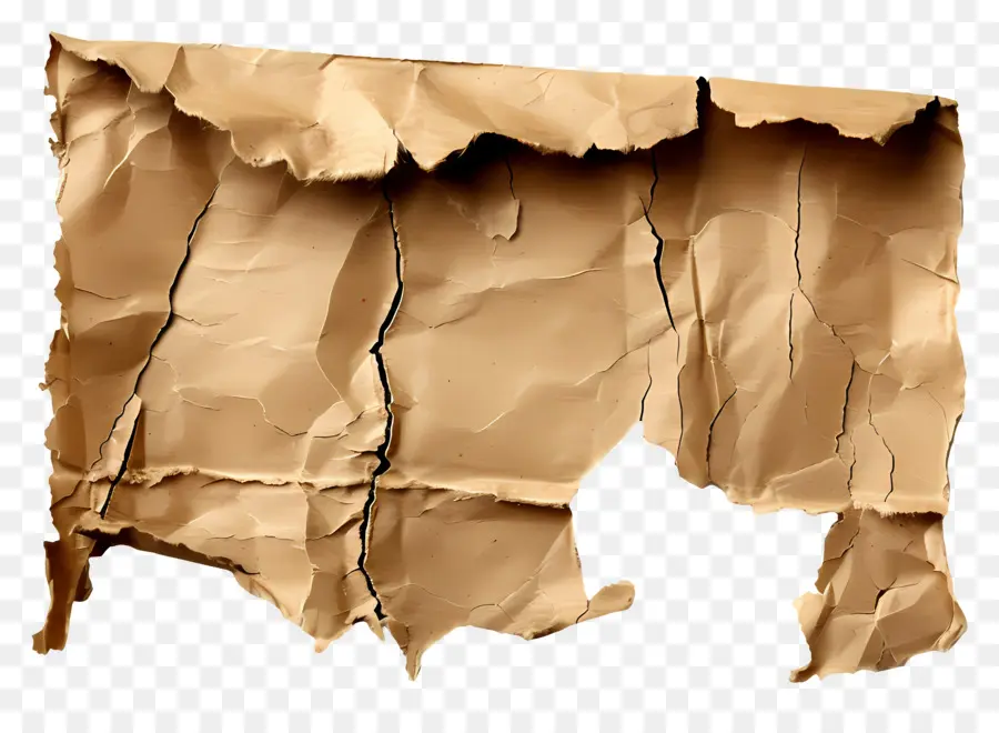 Papel Rasgado Marrón，Papel Rasgado PNG