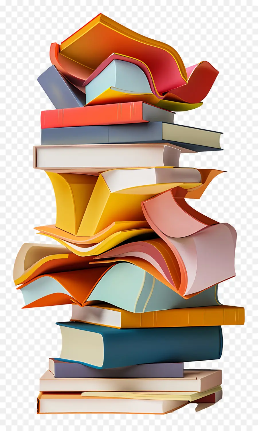 Pila De Libros 3d，Pila De Libros PNG