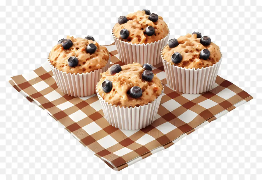 Muffins De Avena，Muffins De Arándanos PNG