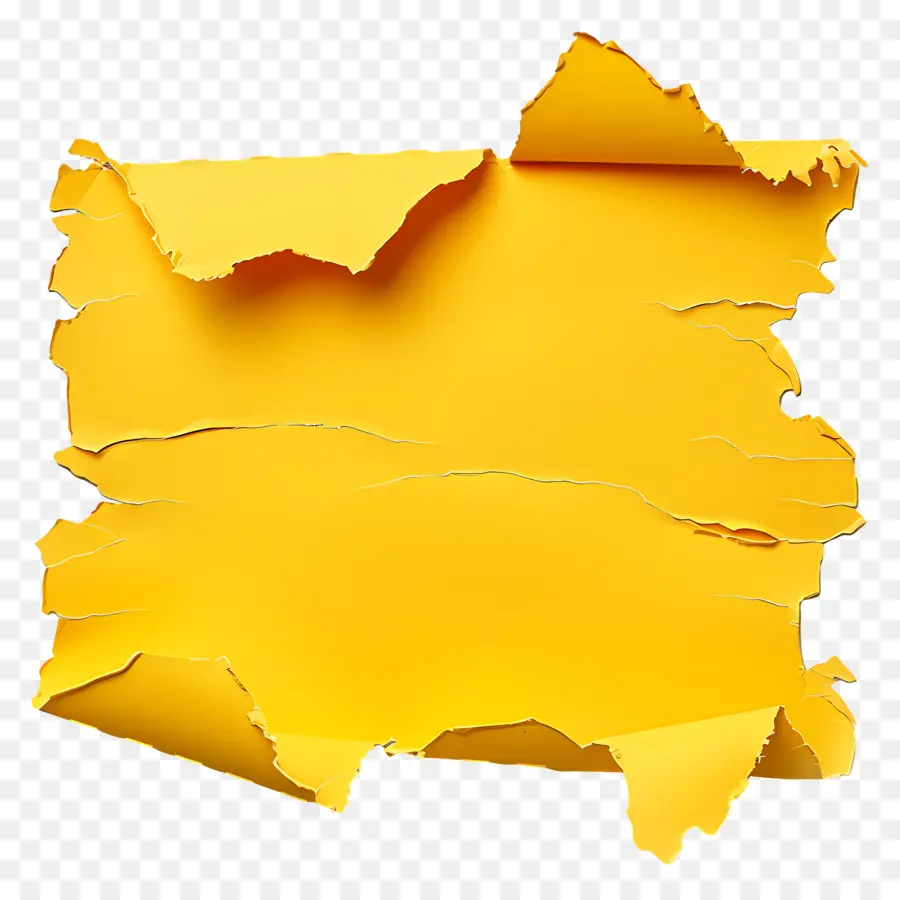 Papel Rasgado Amarillo，Rasgado PNG