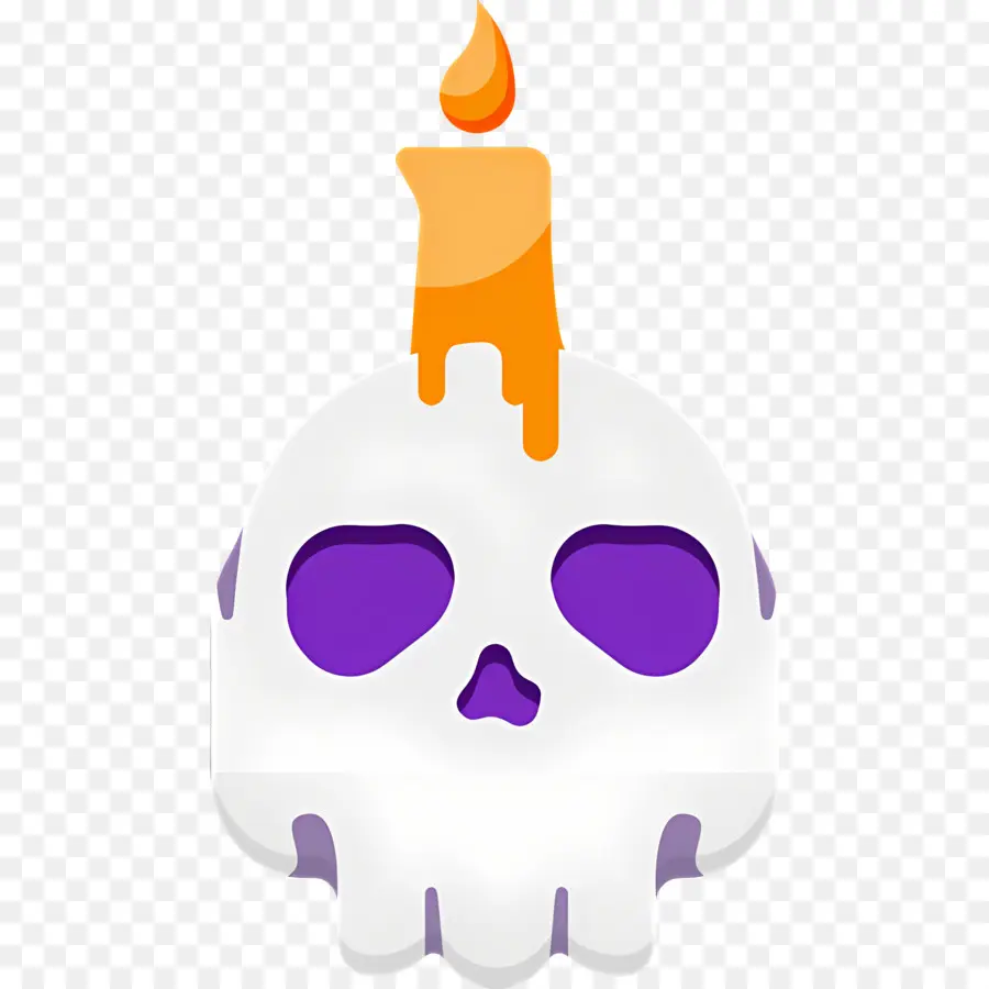 Vela De Calavera，Calavera Con Vela PNG