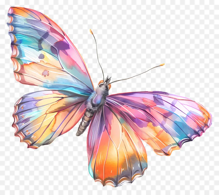 Mariposa Pastel，Mariposa Colorida PNG