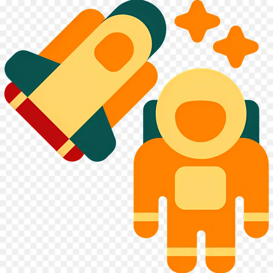 Astronauta，Astronauta Y Cohete PNG