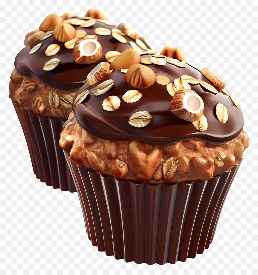 Muffins De Avena，Trufas De Chocolate PNG