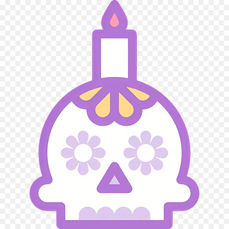 Vela De Calavera，Calavera Del Día De Muertos PNG