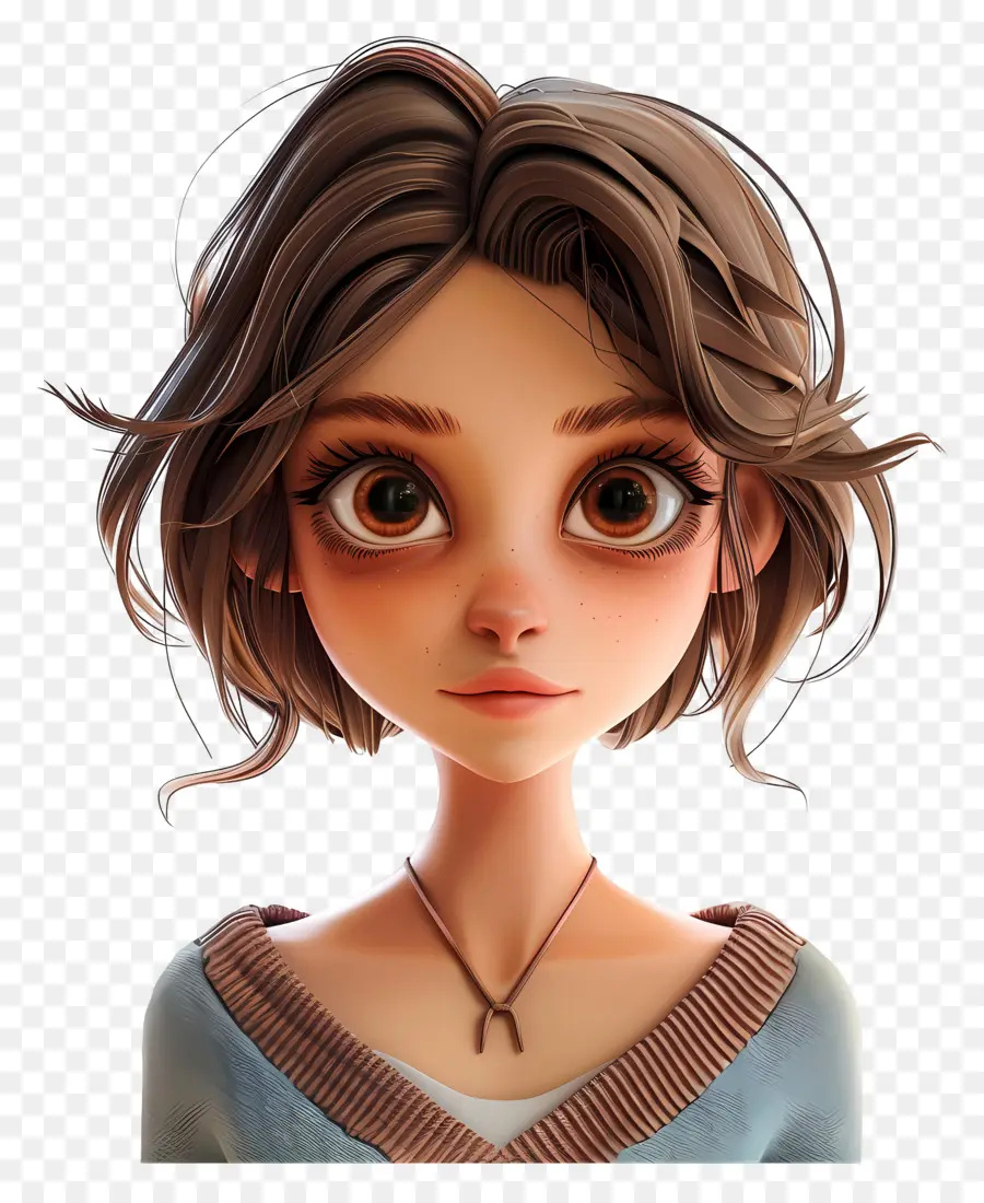 Avatar De Niña 3d，Chica PNG