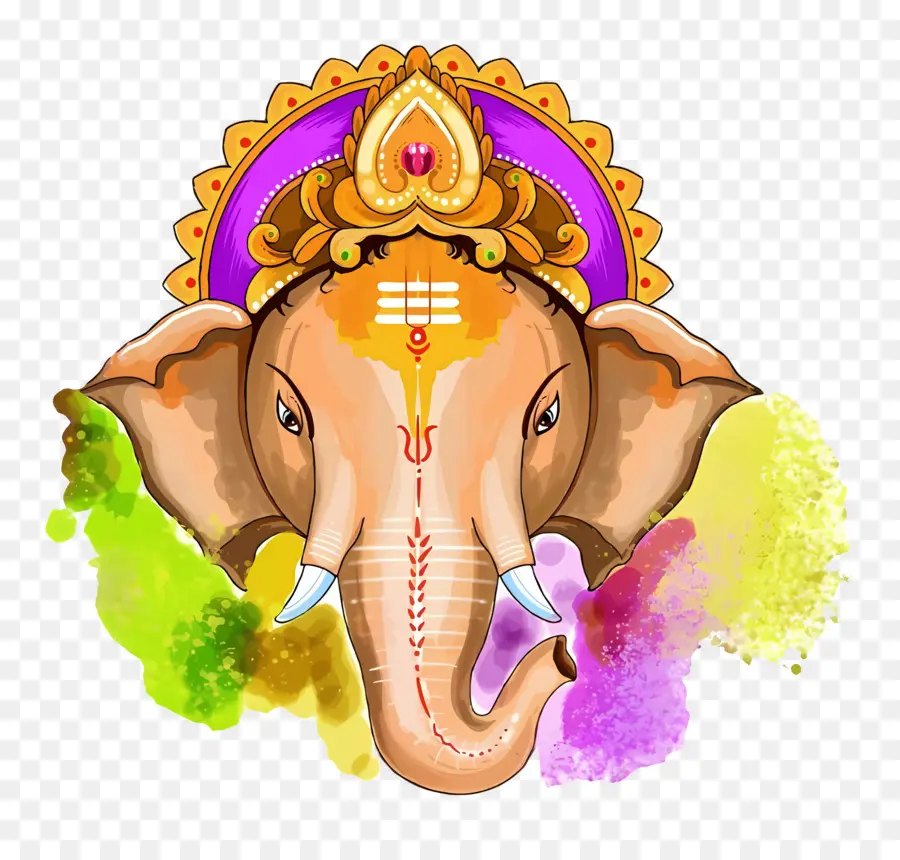 Ganesh Chaturthi，Cabeza De Elefante PNG