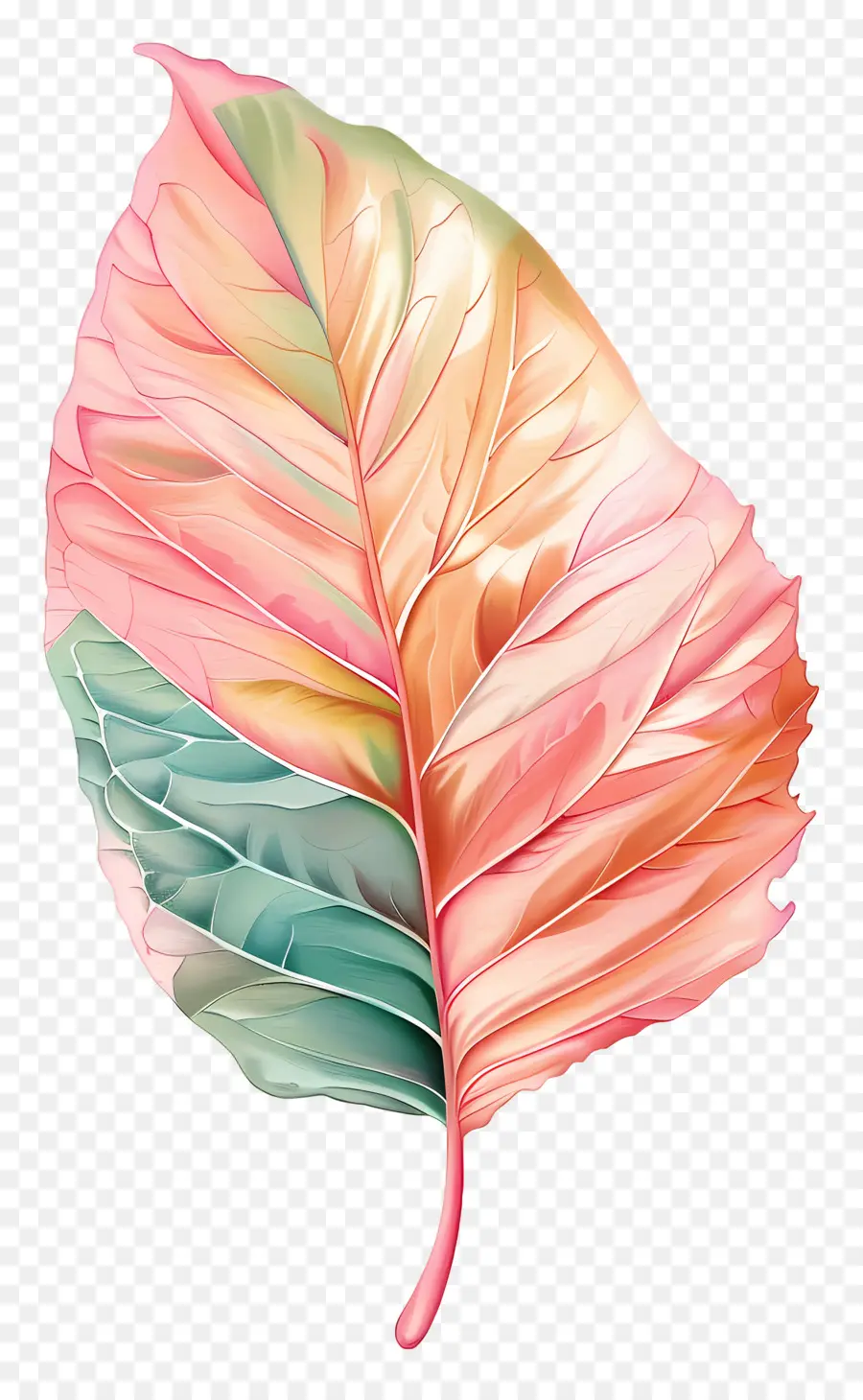 Hoja Pastel，Hoja Colorida PNG