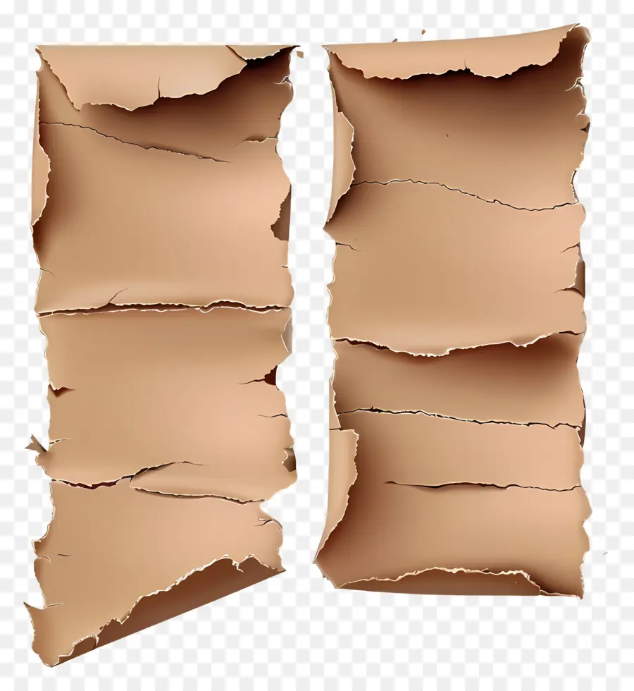 Papel Rasgado Marrón，Papel Rasgado PNG