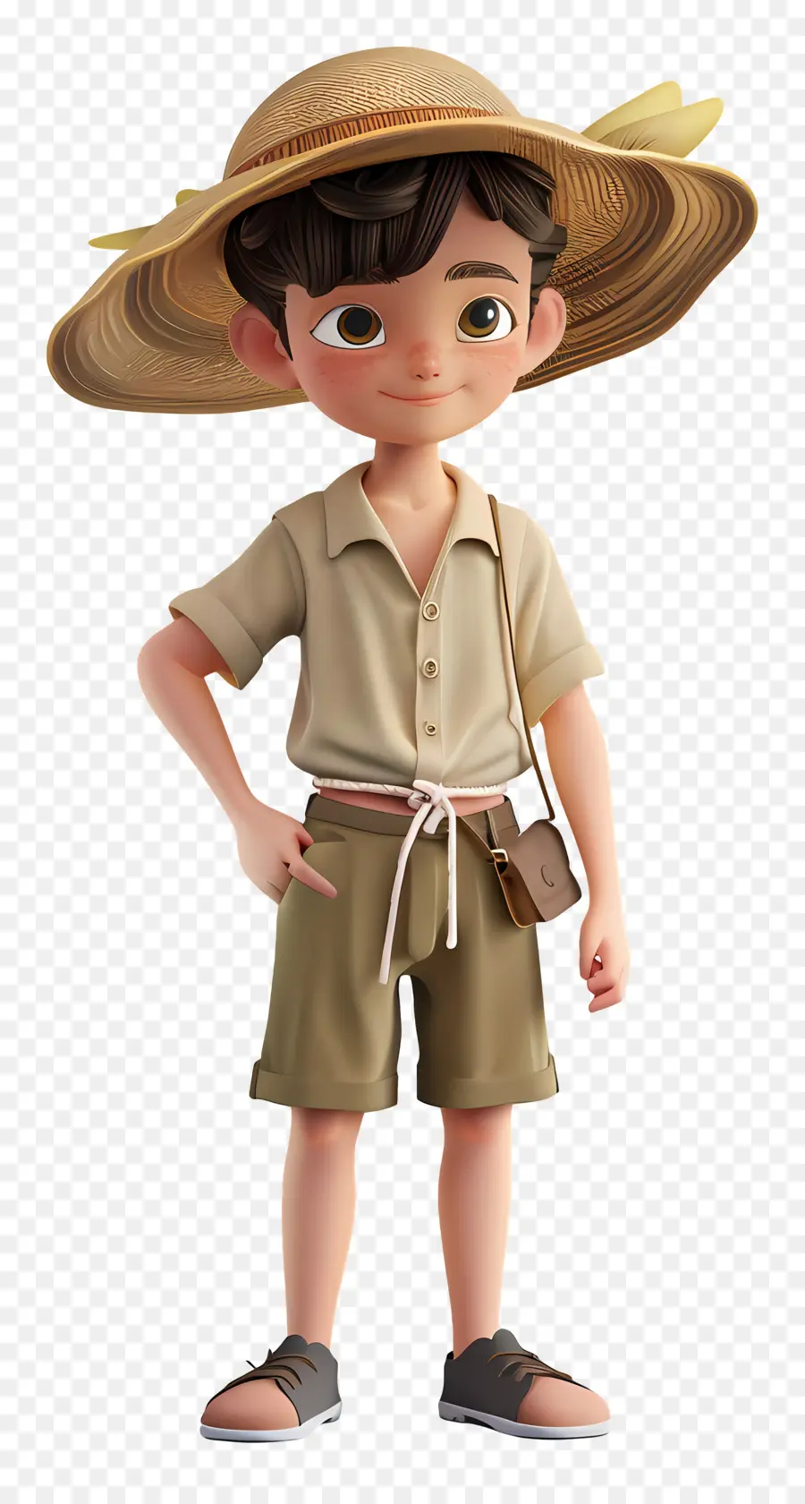 Avatar De Niño 3d，Niño Con Sombrero PNG