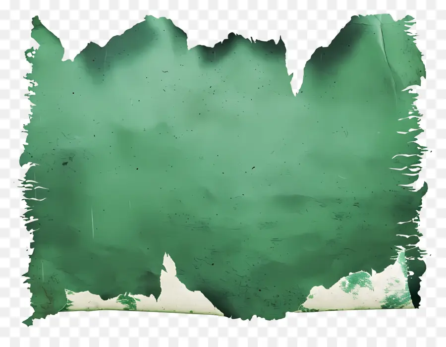 Papel Rasgado Verde，Bordes Rasgados PNG